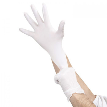 Synthetic Vinyl Gloves - Powder Free - White - 4 mil - Box of 100 (S, XL)