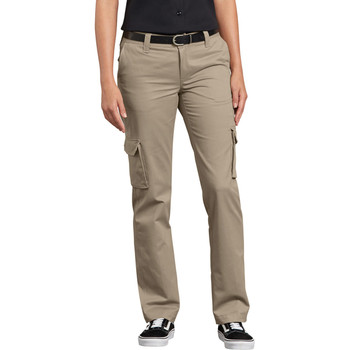 Khaki Dickies Women's Stretch Relaxed Cargo Pants