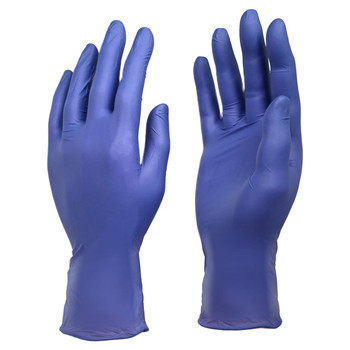 Disposable Blue Nitrile Exam Grade Gloves, Chemo Tested - 3 mil - Box of 100 (M)