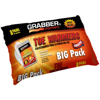 Grabber Toe Warmers with Adhesive - 8 Pair/Pack